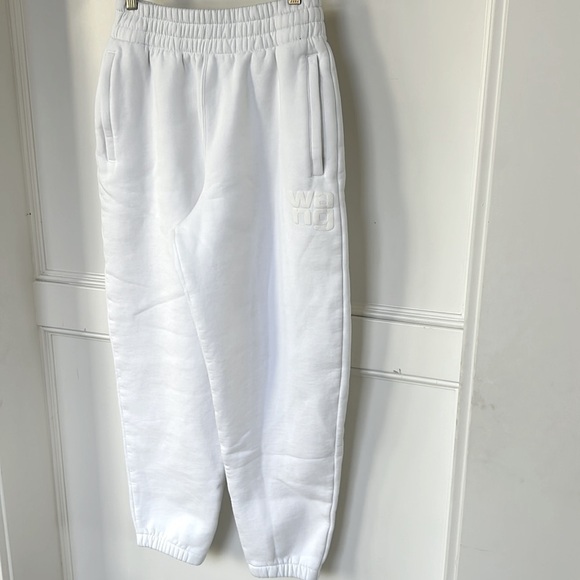 Alexander Wang Foundation Terry Classic Sweatpant Joggers in White size small - Picture 4 of 13